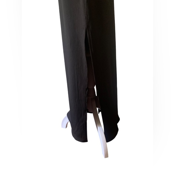 NWOT Bebe Women Black High-Neck Maxi Dress, Large, 92%polyester, 8 Spandex - Picture 5 of 12